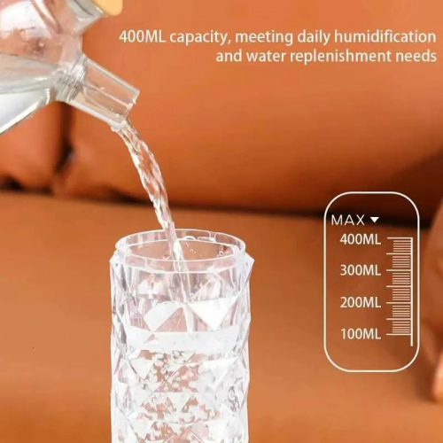 Elmas Dokunmatik Kristal LED Masa Lambası – USB Kablolu ve Şarjlı 400ml